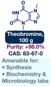 Theobromin || CAS: 83-67-0 || 100g || Reinheit: +98,0% - Bild 1 von 2