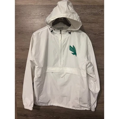 Champion UNT North Texas дождевик белый Sz средний зеленый толстовка с капюшоном - Изображение 1 из 4