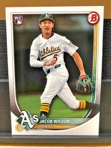 2025 Topps Bowman Card #9 Jacob Wilson (RC) Athletics, Mint - Picture 1 of 8