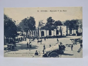 Cartolina antica - Portogallo Évora - Mercado / Mercato 1º de Maio / Maggio - Foto 1 di 2