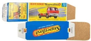Matchbox Superfast #70 Grit Spreader #1 ‘70-‘71 Type G Repro Box  - Picture 1 of 2
