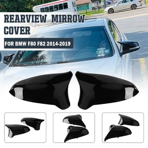 2x Gloss Black Side Rear View Mirror Cover Cap Fits 2015-2019 BMW F82 M4 F80 M3 - Bild 1 von 14
