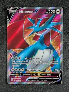 2020 Pokemon SALAMENCE V #185/189 Darkness Ablaze Ultra Rare English - Picture 1 of 3