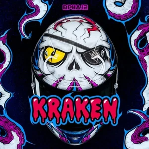 HJC RPHA 12 KRAKEN Full Face Motorcycle Helmet Blue Violet - Picture 1 of 5