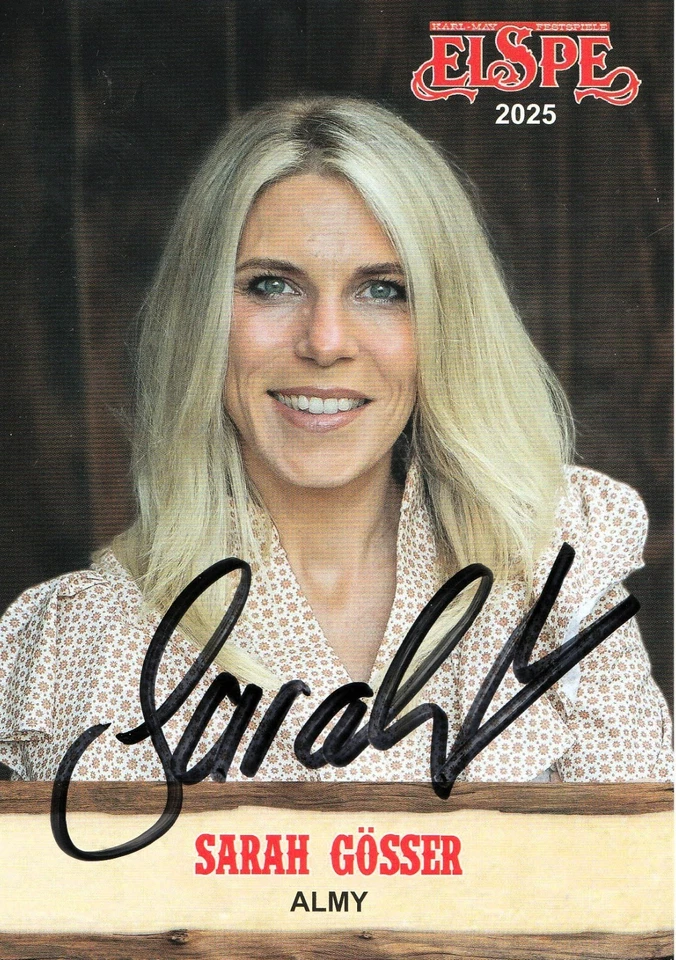 Sarah Gösser sign. Autogrammkarte Karl May Festspiel Elspe 2025 Winnetou - Bild 1 von 1