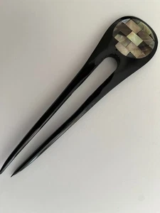 Nuovo bastone per capelli con conchiglia legno a forma di U ornamento per capelli giapponese made in Japan - Foto 1 di 10