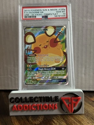 2019 Pokemon Sun & Moon Unbroken Bonds #195a Dedenne Gx PSA 10 - Image 1 of 2