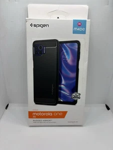 spigen rugged armor case kompatibel mit motorola one 5g schwarz - Bild 1 von 5