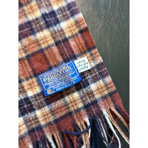 Pendleton Pure Virgin Wool Plaid Scarf Unisex Made in USA Dry Clean Only - Picture 1 of 8