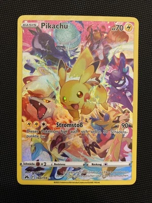 Pikachu Secret Rare | Crown Zenith | #160 | Chase | Pokémon TCG | Deutsch - Bild 1 von 4