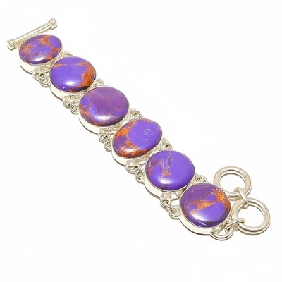 Attractive Turquoise Gemstone Chain Bracelet 925 Sterling Silver For Women - Image 1 of 4