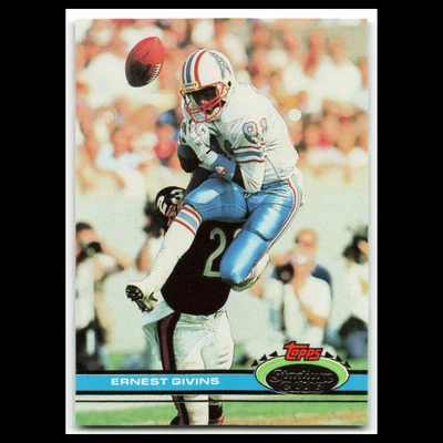 Ernest Givins #389 1991 Topps Stadium Club Houston Oilers Football Card NFL NM - Image 1 of 3