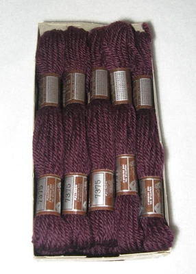 DMC Laine Colbert Tapisserie/Tapestry Wool Lot of 10 Skeins 7375 Plum Color - Image 1 of 4