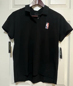 NWT Nike Golf NBA Dri-Fit Women's Short Sleeve Polo Shirt Sz Small Black Vented - Picture 1 of 17