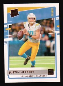 2020 Justin Herbert Donruss Canvas Rated Rookie RC #303