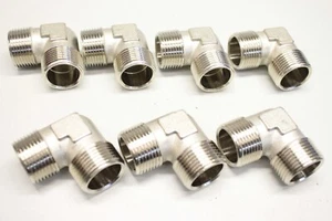 7x 3/4 Zoll Elbow Fitting 90° Verschraubung Schnellverschraubung Metall - Bild 1 von 1