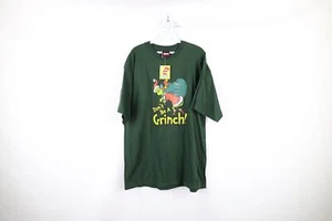NOS Vintage Y2K 2001 Dr Seuss Mens XL The Grinch Spell Out Short Sleeve T-Shirt - Picture 1 of 8