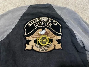 Vintage Harley Davidson Bakersfield, CA Besitzer s Group Jacke mit Patch XL grau HOG - Bild 1 von 9