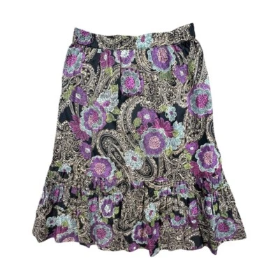 复古 Sag Harbor 女式小号长裙花卉弹性佩斯利 Cottagecore Prairie — 第 1/4 张图片