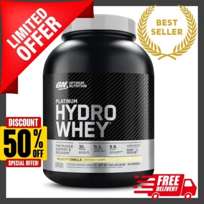 Optimum Nutrition Platinum Hydrowhey Protein Powder,Velocity Vanilla, 3.5 Pounds - Image 1 of 4