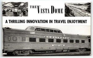 Vista Dome Burlington Silberkuppel Personenzug Werbung Postkarte UNP - Bild 1 von 2