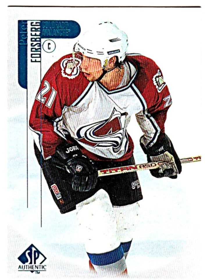 1998-99 SP AUTHENTIC #20 PETER FORSBERG Colorado Avalanche Hockey Card - Image 1 of 1