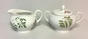 Rosenthal WOODLAND FERNS Creamer & Sugar Bowl with Lid BEST More Items Here - Picture 1 of 2