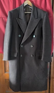 Vintage 1940s/1950s Wool Double Breasted Great Coat Large - Picture 1 of 8