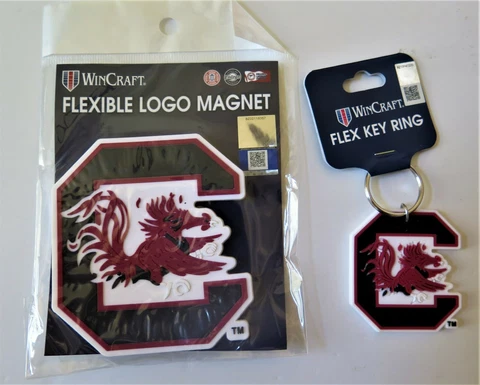 SOUTH CAROLINA GAMECOCKS, FLEXIBLE MAGNET AND KEY RING FROM WINCRAFT (ONE EACH) Cover