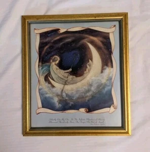 Moon Boat to Dreamland, Hugh Williams, Art Nouveau print, framed Vtg? - Picture 1 of 6