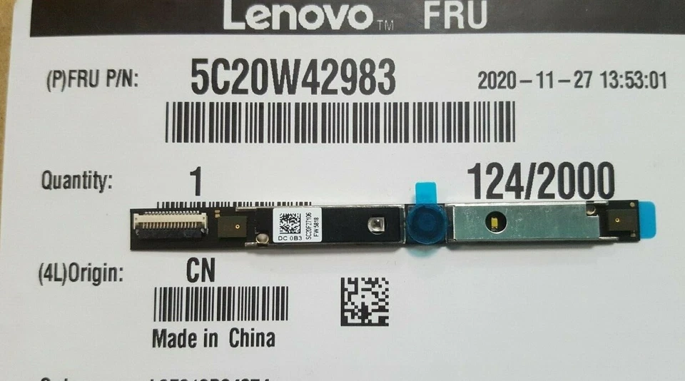 Orginal Lenovo ThinkPad T14s Kamera Camera FRU 5C20W42983