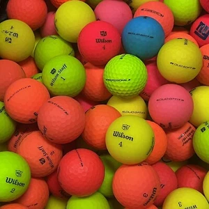 48 Matte Wilson Golf Balls Color Assorted Mix Duo Professional - 3A Grade AAA - Picture 1 of 5