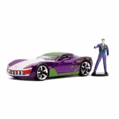 DC Comics Batman The Joker & His 2009 Chevy Corvette Stingray 1:24 Die Cast Car - Image 1 of 4