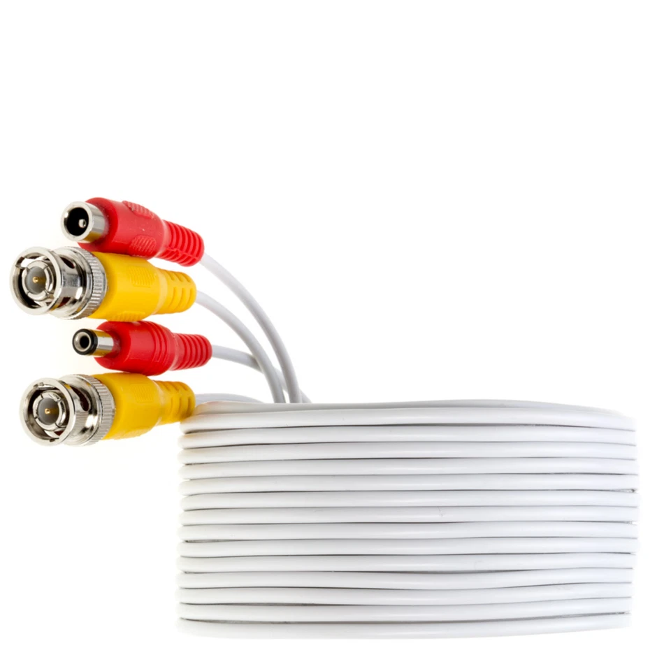 CCTV BNC Video Power Cable for Security Camera DVR 10FT-100FT Plug & Play lot - Image 1 of 4