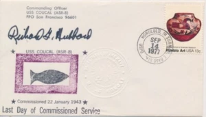 Naval cover USS Council ASR-8 Signed Commanding Officer Richard Hubbard Hawaii - Picture 1 of 1
