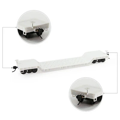 Evemodel HO Scale 1:87 Blank Unassembled DIY Center-Depressed Flatcar C8769JJ - Image 1 of 4