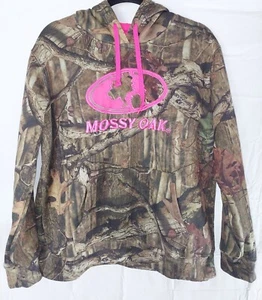 MOSSY OAK BreakUp Infinity Ladies Hoodie Pink Logo Sz Med 8-10 T1 - Picture 1 of 5