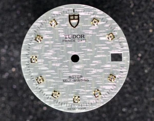 Tudor Prince Date quadrante argento oro diamante 34 mm - Foto 1 di 2