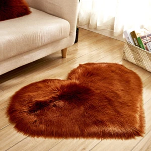 Long Plush Heart Shaped Rugs Multi-function Anti-slip Living Room Carpet Sweet - Picture 1 of 30