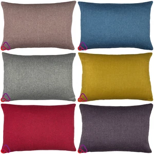 Rectangle Herringbone Tweed Cushion Cover Wool Like Pillow Case Sofa Bed Back - Picture 1 of 12