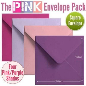 100 Pink & Purple Colour Envelopes. Multi Coloured Pink/Purple S6 Gummed - Picture 1 of 1