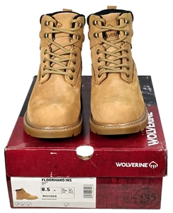 Wolverine Floorhand Insulated Steel-Toe 6" Women's 8.5W Brown Work Boots W221024 - Picture 1 of 14