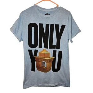 Official Licensed Smokey The Bear Only You Blue Womens Tshirt Size Small - Picture 1 of 4