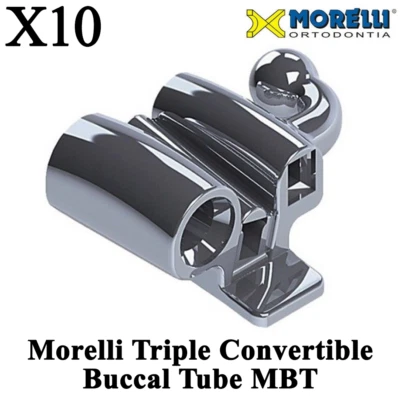 10x Dental Morelli Triple Convertible Buccal Tube MBT Orthodontic Roth Jaw