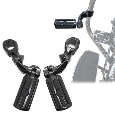 Universal 1.25" Footpeg & Mount Kit Black Pedals For Honda Goldwing 1800 / F6B - Изображение 1 из 4