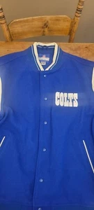 Vintage Indianapolis Colts Reebok Wool Varsity Coat Jacket Team NFL XL - Picture 1 of 11