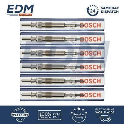 X6 BOSCH Glow Plugs Duraspeed for BMW 3 E90 GLP200 GLP5 12237807277 0250603009 - Image 1 of 3