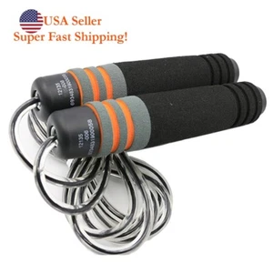 DH Jump Rope Adjustable Length Foam Handle Premium Durable Exercise Fitness - Picture 1 of 5