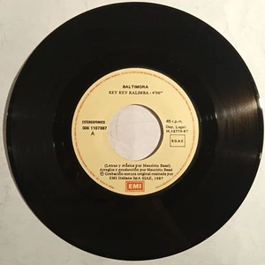 BALTIMORA -KEY KEY KARIMBA- 1987 SPANISH 7" SINGLE, PAPER SLEEVE, ITALO DISCO - Picture 1 of 3