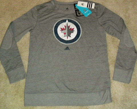 WInnipeg Jets Womens Adidas Crew Neck Grey Sweatshirt sz. Adult Small New Cover